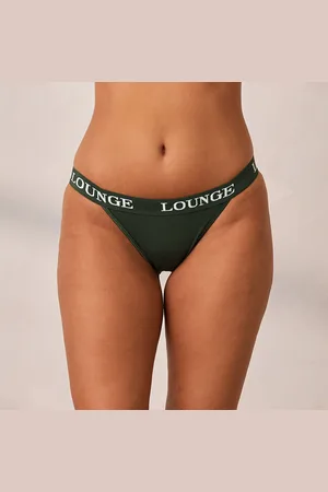Lounge Underwear Bamboo Triangle Slip - Tannengrün