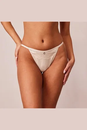 Lounge Underwear Soft Satin String - Milchkaffee