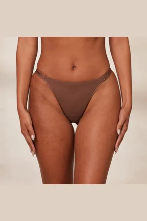 Lounge Underwear Smooth Mesh Slip - Kastanienfarbe