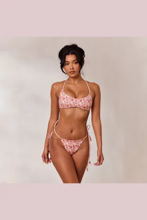 Lounge Underwear Doppelseitiges Bikini-Bralette - Rosa/Floral