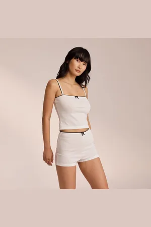 Lounge Underwear Pointelle Strappy Cami Pyjamatop - Weiß