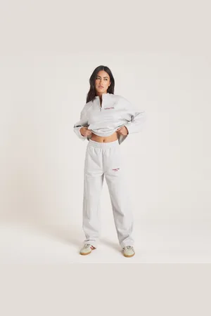 Lounge Underwear Gerade Jogger - Grauer Melange