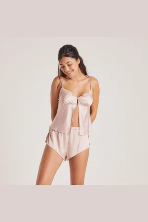 Lounge Underwear Satin Schleife Pyjama-Cami - Zartrosa