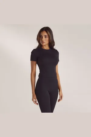 Lounge Underwear Klassisches, tailliertes Top - Schwarz