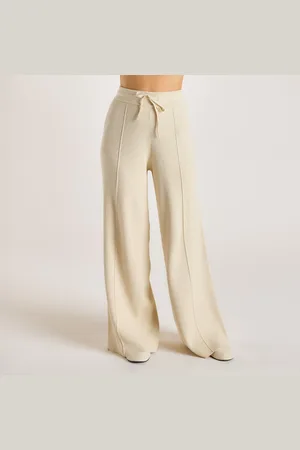 Lounge Underwear Weite Strickhose - Crèmefarbe