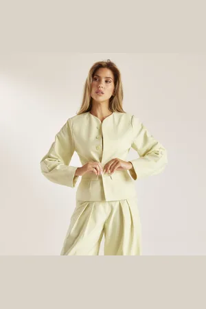 Lounge Underwear Strukturierte Jacke - Buttermilch