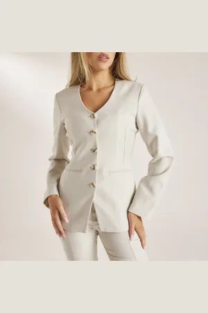 Lounge Underwear Taillierter Blazer mit Hahnentrittmuster