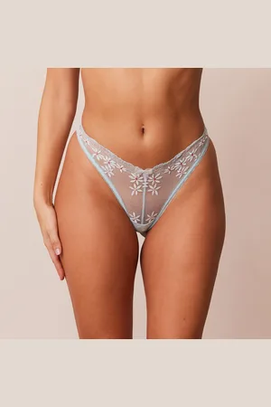 Lounge Underwear Fleur String - Blau