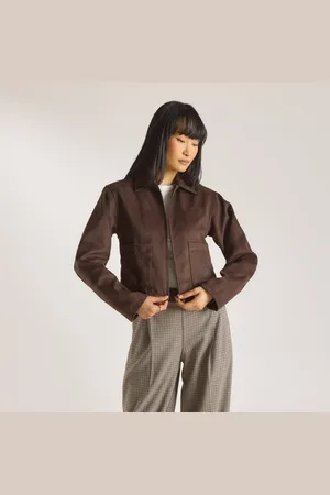 Lounge Underwear Velourslederjacke - Schokolade