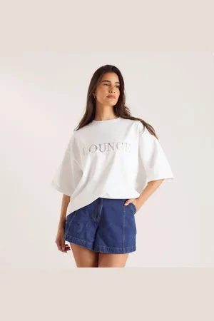 Lounge Underwear Übergroßes T-Shirt - Weiß