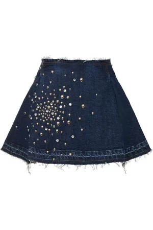Des Phemmes Minirock Aus Verziertem Baumwolldenim