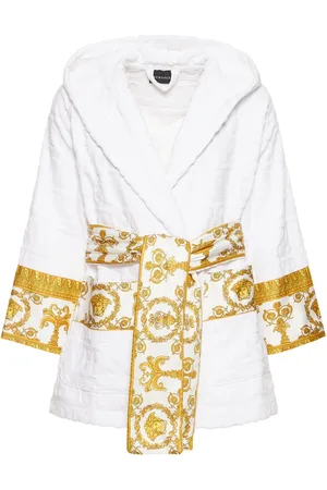 VERSACE Kurzer Bademantel Aus Baumwolle