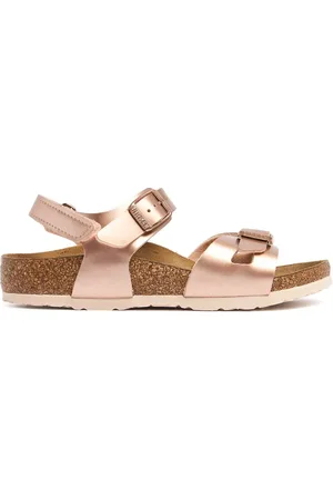 Birkenstock Ledersandalen Aus Synthetik "rio"