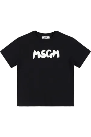Msgm Bedrucktes T-shirt Aus Baumwolljersey
