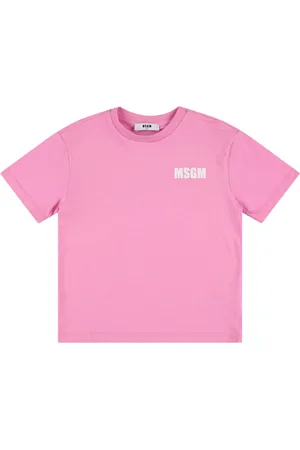 Msgm Bedrucktes T-shirt Aus Baumwolljersey
