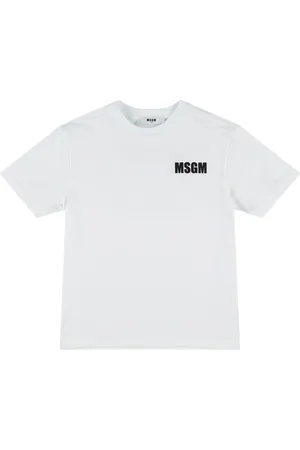 Msgm Bedrucktes T-shirt Aus Baumwolljersey