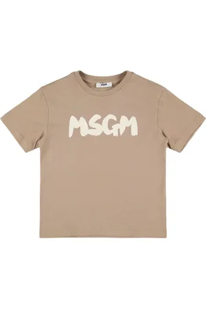 Msgm Bedrucktes T-shirt Aus Baumwolljersey