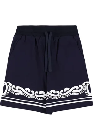 Dolce & Gabbana Shorts Aus Baumwollfleece Mit Druck