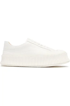 Jil Sander 40mm Hohe, Vulkanisierte Ledersneakers