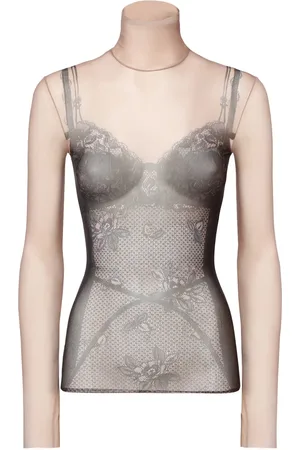 Balenciaga Transparentes Oberteil Mit Druck