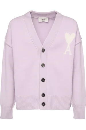 Ami Strickjacke Aus Wolle Mit Adc-logo