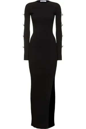 Mach & Mach Maxikleid Mit Stretch-strick Und Verzierung