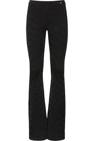 VERSACE Ausgestellte Hose Aus Viskosestrick Mit Logo