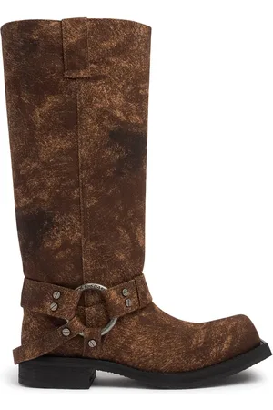 Acne Studios 35mm Hohe, Beschichtete Bikerstiefel „balius“
