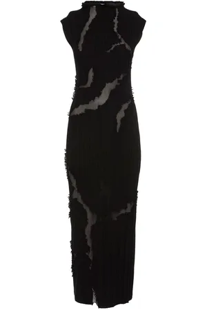 Alexander McQueen Besticktes Midikleid Aus Wollmischung Mit Rissen