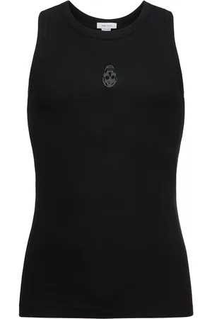 Alexander McQueen Tanktop Aus Baumwolljersey Mit Logodetail