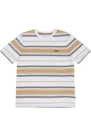 HUGO BOSS Gestreiftes T-shirt Aus Baumwolljersey
