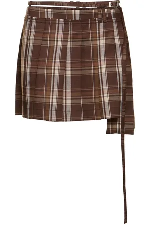 Acne Studios Karierter Minirock Aus Wollmischung „ipleat“