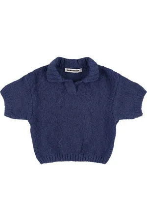 TANGERINE Cotton Blend Bouclé Polo T-shirt