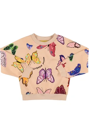 Maison Mangostan Sweatshirt Aus Baumwolle Mit Falterdruck