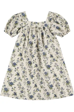 Babe & Tess Bedrucktes Kleid Aus Leinen Und Viskose