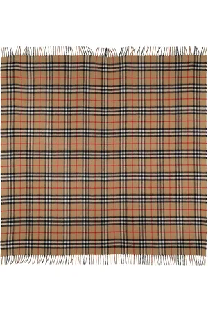 Burberry Check Intarsia Cashmere Blanket