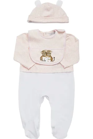 Dolce & Gabbana Mütze, Latz And Strampler Aus Baumwolle