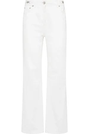 VERSACE Verwaschene, Gerade Jeans Aus Baumwolldenim