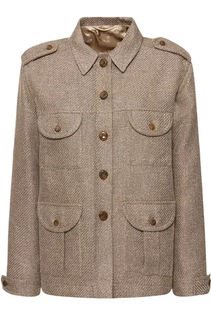Blazé Milano Jacke Aus Leinenmischung „sahariana“