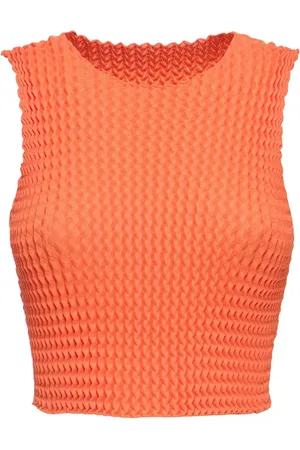 Issey Miyake Ärmelloses Crop-top Mit Plissees