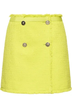 VERSACE Minirock Aus Baumwollmischtweed