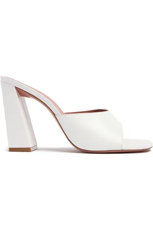 Amina Muaddi 95mm Hohe Ledermules „brigitte“