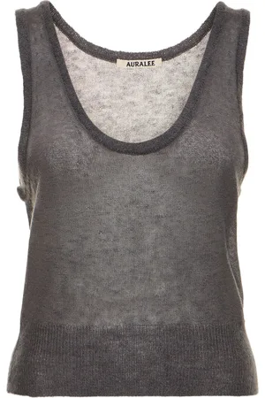 Auralee Tanktop Aus Mohair/kaschmirstrick