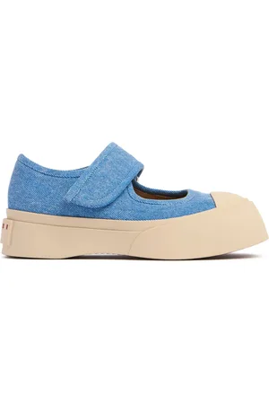 Marni 20mm Hohe Mary Jane-sneakers Aus Denim „pablo“