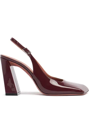 Amina Muaddi 95mm Hohe Lacklederschuhe „charlotte“