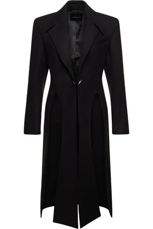 MUGLER Midimantel Aus Wollmischtwill