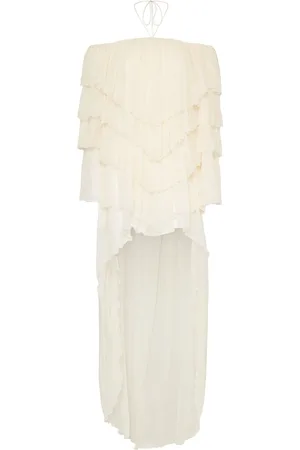 BLUMARINE Drapiertes Seidenkleid Aus Krepp