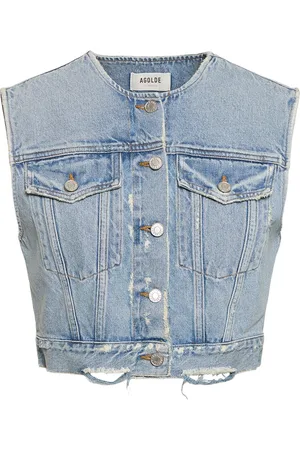 AGOLDE Denim-baumwolldenim-weste „leo“