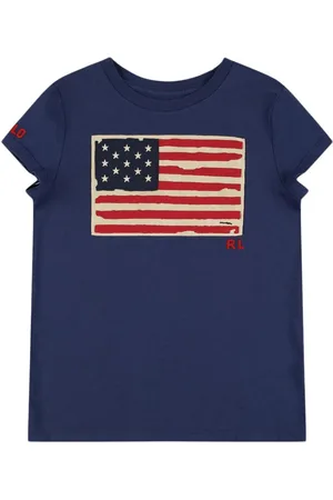 Ralph Lauren Besticktes T-shirt Aus Baumwolljersey