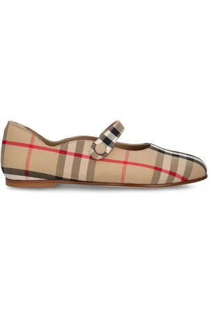 Burberry Ballerinas Mit Karomuster Und Riemen